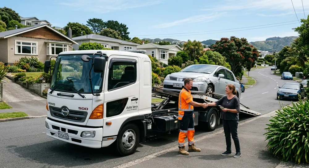 Scrap car removal service in New Zealand with free vehicle pickup and instant cash payment
